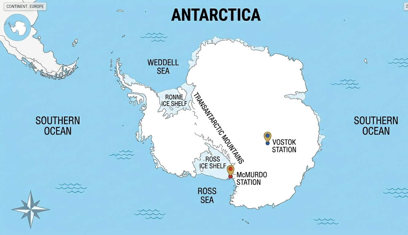 Antarctica Map: Visualizing the Ice Continent